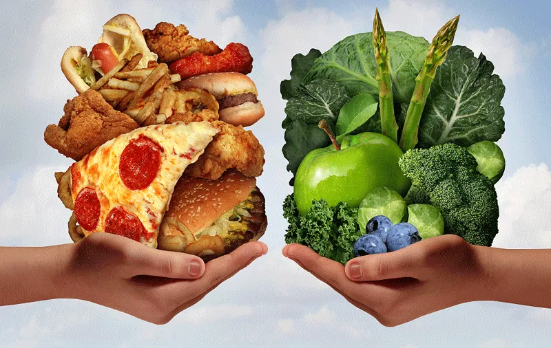تفاوت غذای خانگی و فست فود